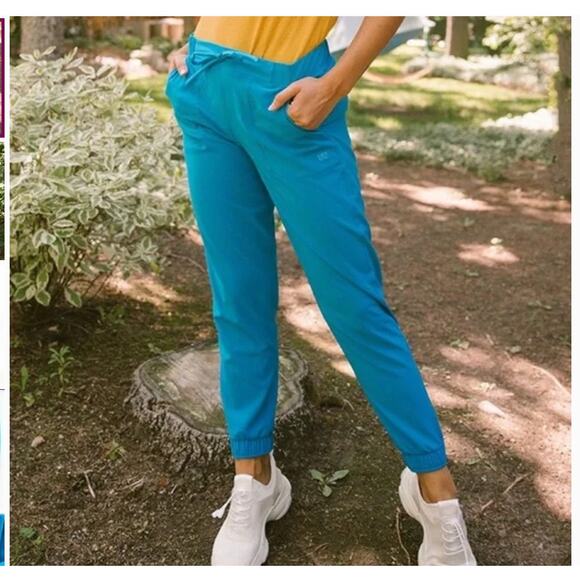 Albion Jetsetters Pants Cobalt Blue Ankle Zipper Joggers Size XL - Picture 1 of 10